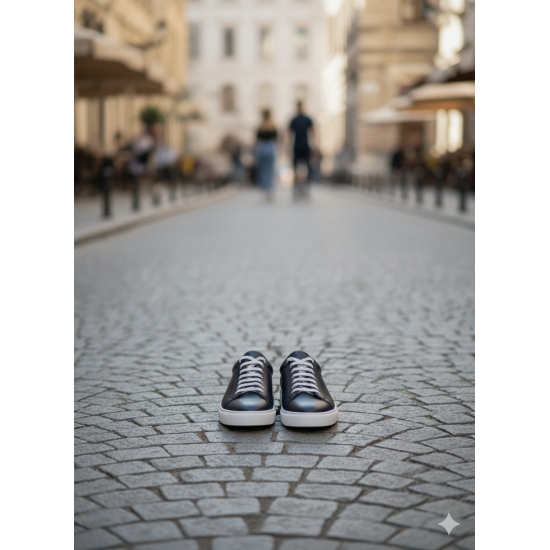 lioleather Beyaz Tabanlı Hakiki Deri Sneaker