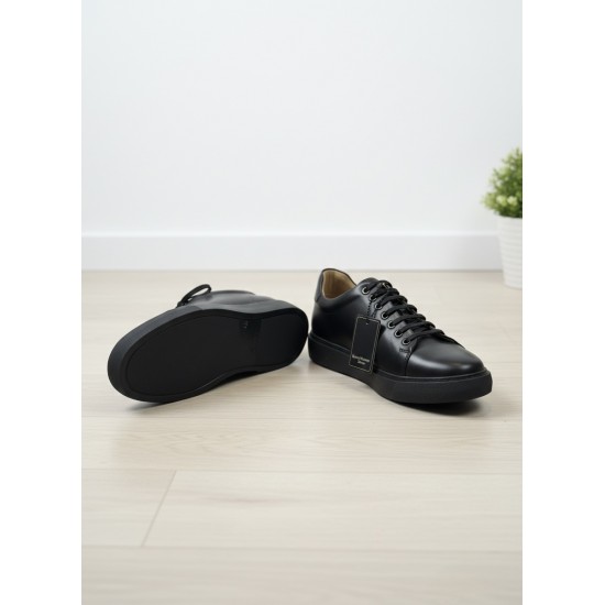 Lioleather Siyah Deri Sneaker – El Yapımı, Minimalist ve Modern Tasarım 1970 den gelen ustalık